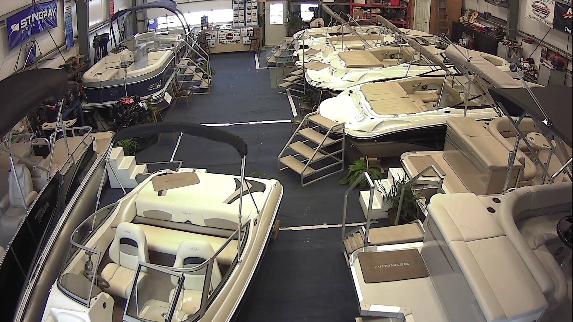 Boats in Shop — Mahopac, NY — Mahopac Marina