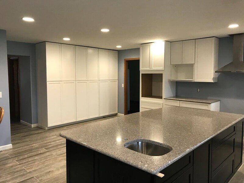 Marble Kitchen with Cabinets — Fort Wayne, IN — Brandenberg General Contractor