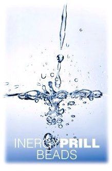 A picture of water splashing with the words energy prill beads