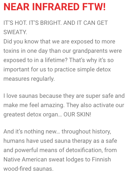 Near Infrared Sauna Home Therapy