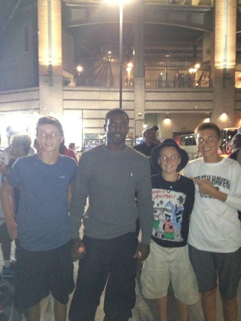 Michael Vick with Ken's Family Members