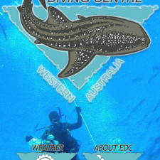 A poster for a diving center in australia