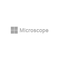 Gray Microsoft logo with the word 
