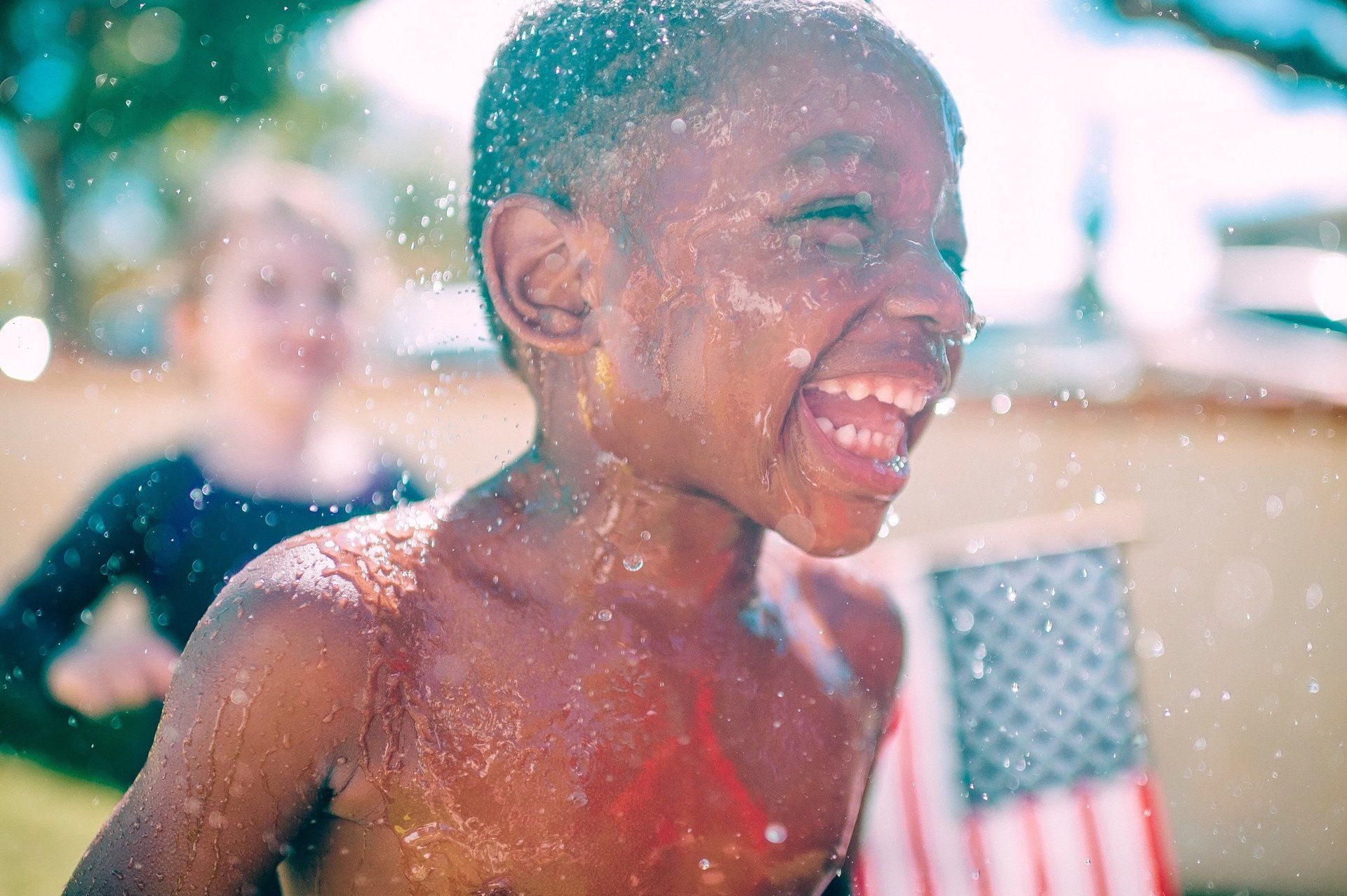 Happy child in the summer