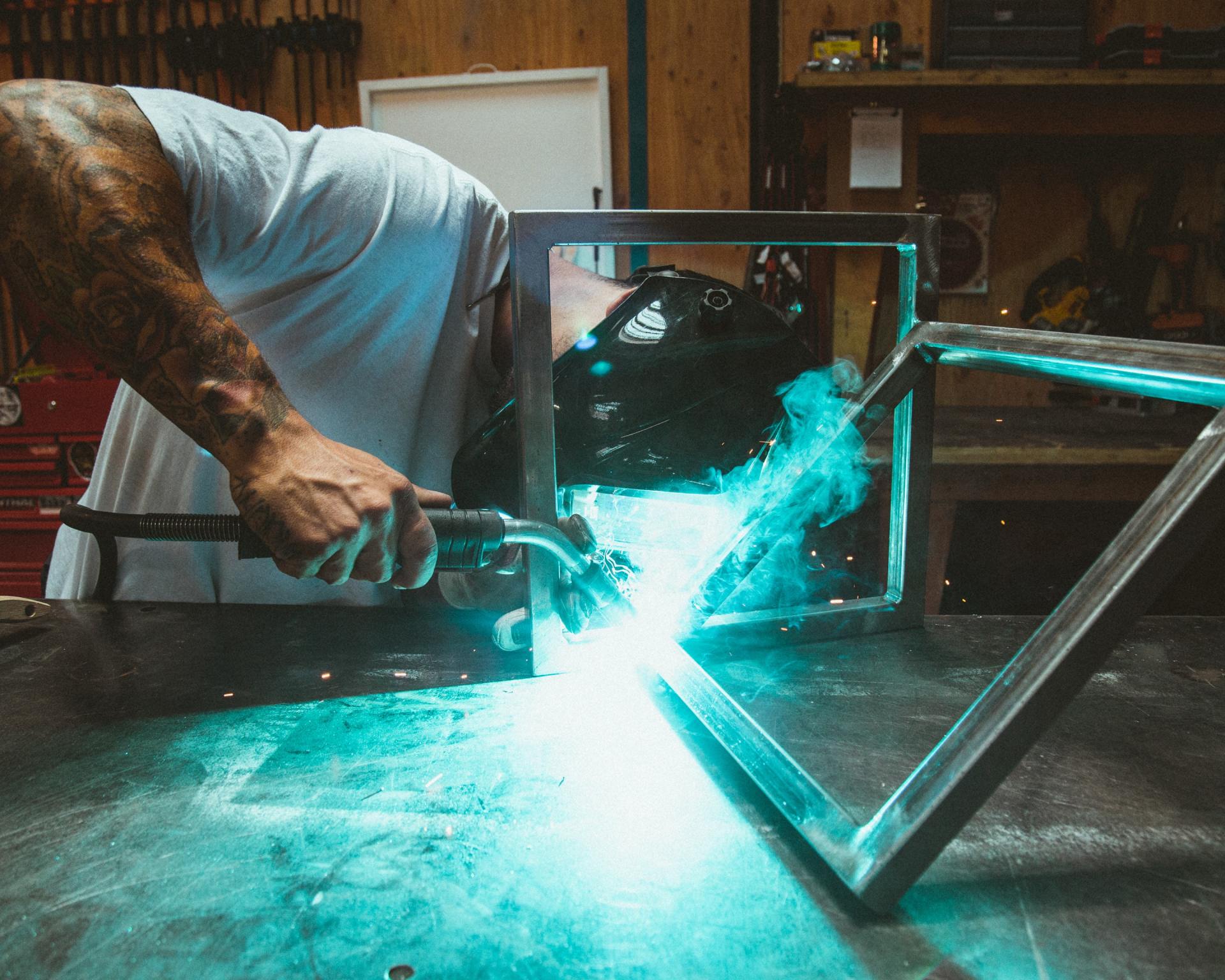 Man welding