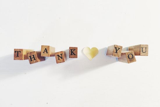 children' blocks spell thank you