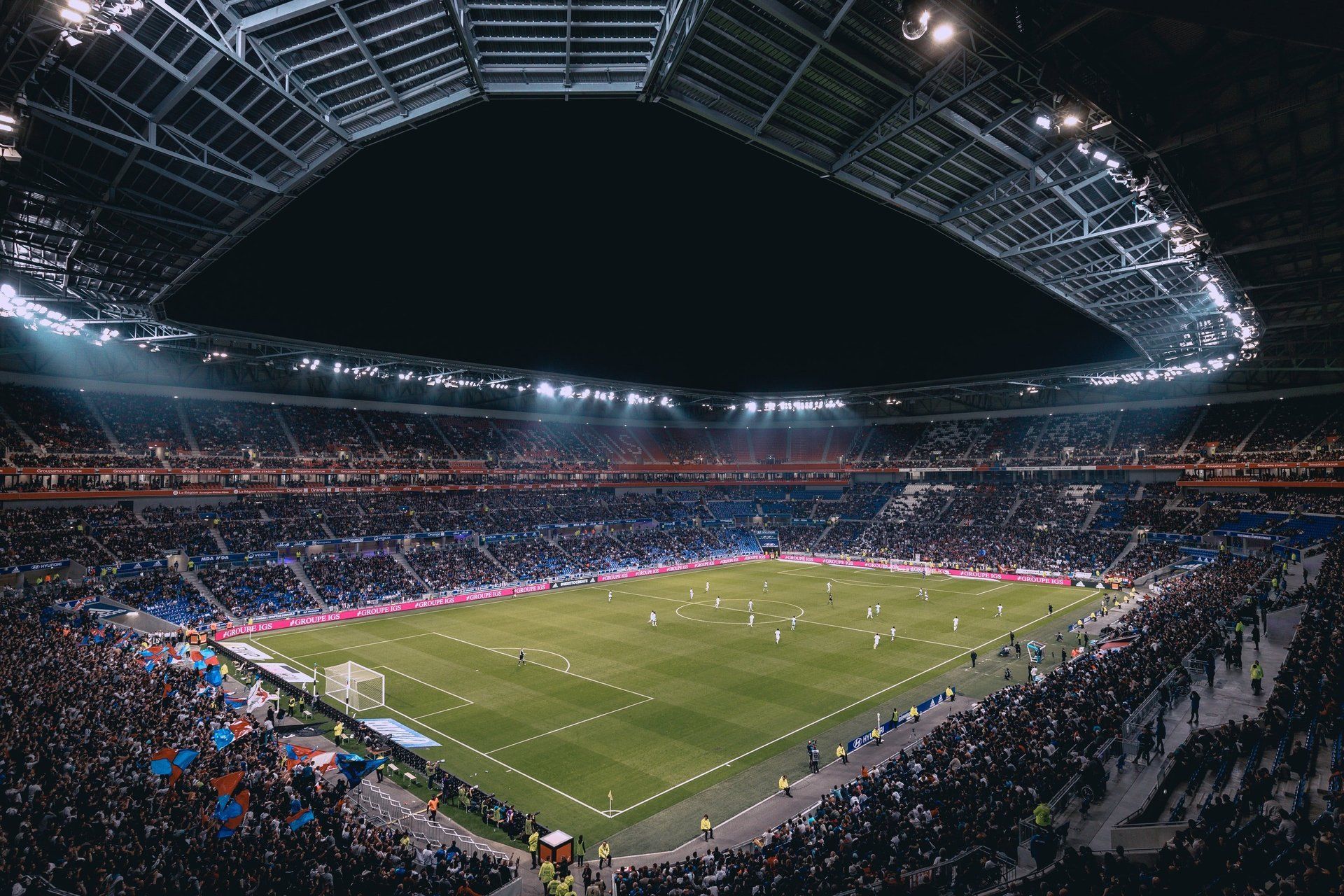 Evening football match
