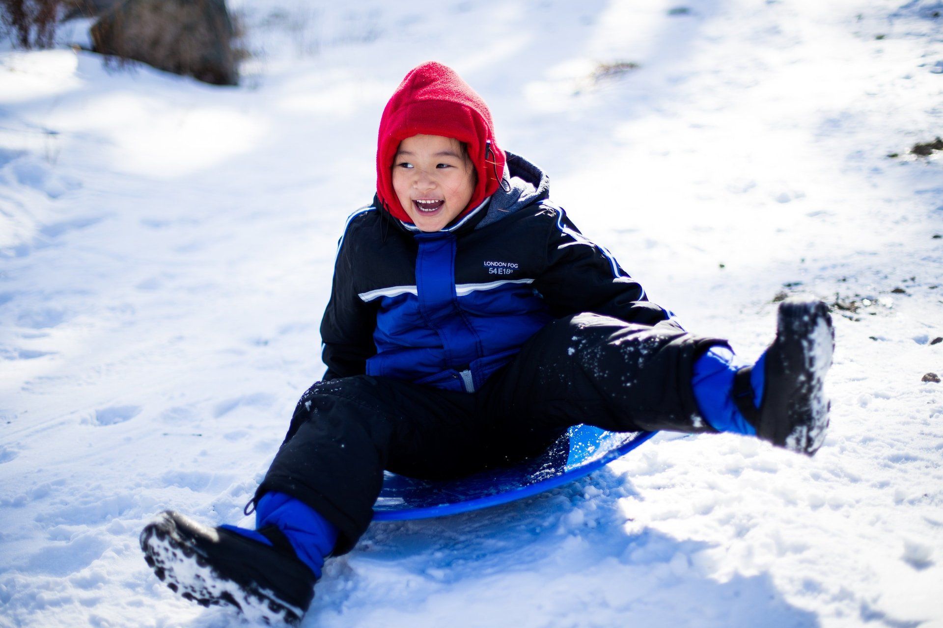 Sledding at Burke Mountain Base Lodge in Burke, VT
