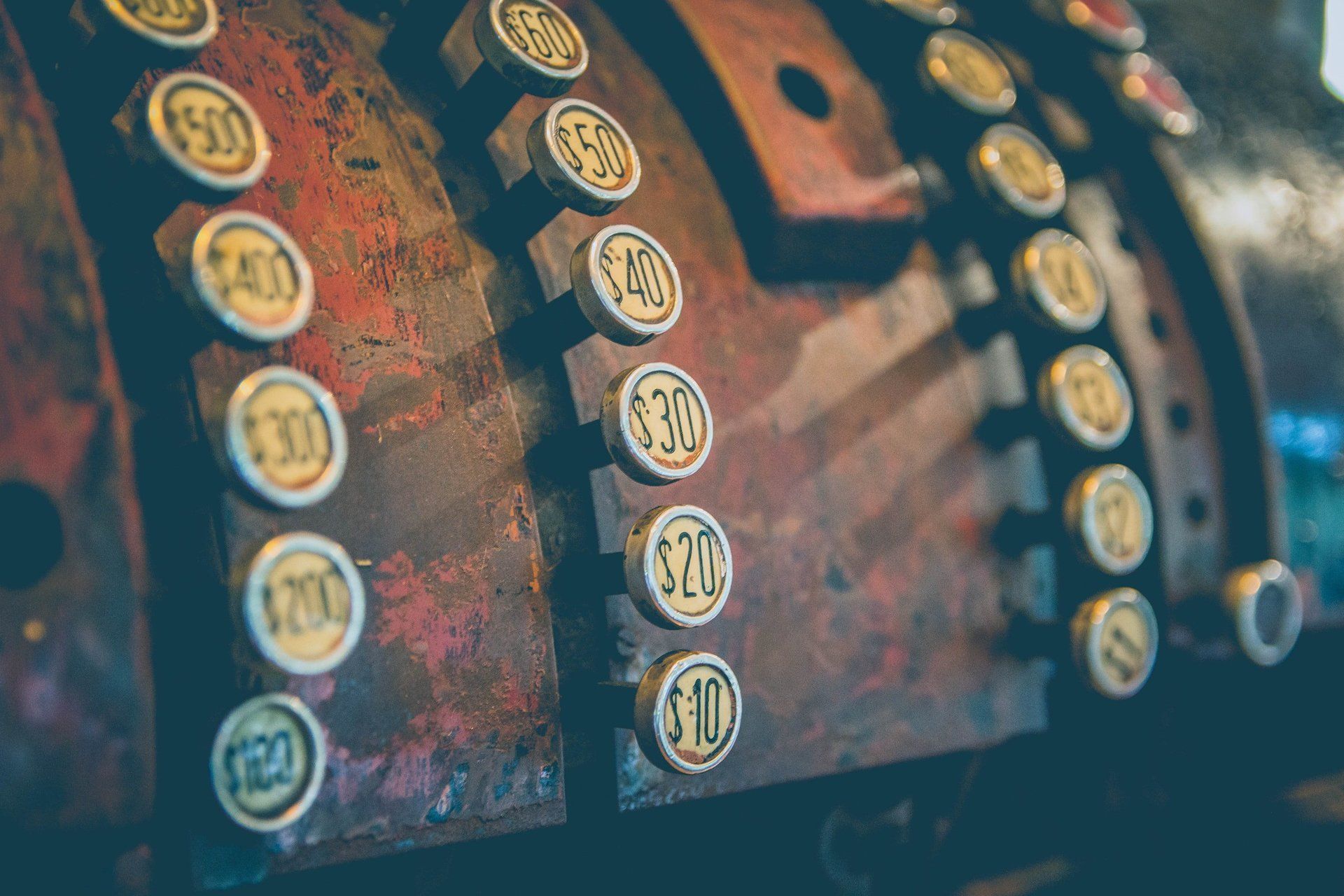 Vintage cashier's machine