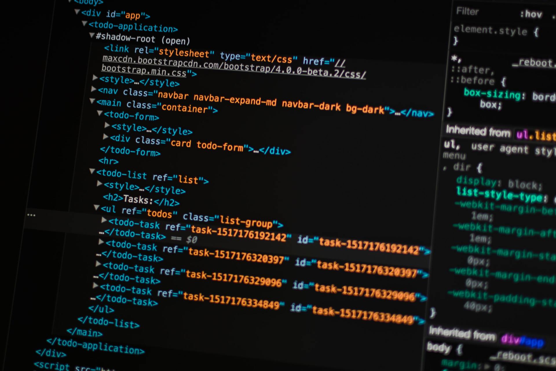 A computer screen with a lot of code on it