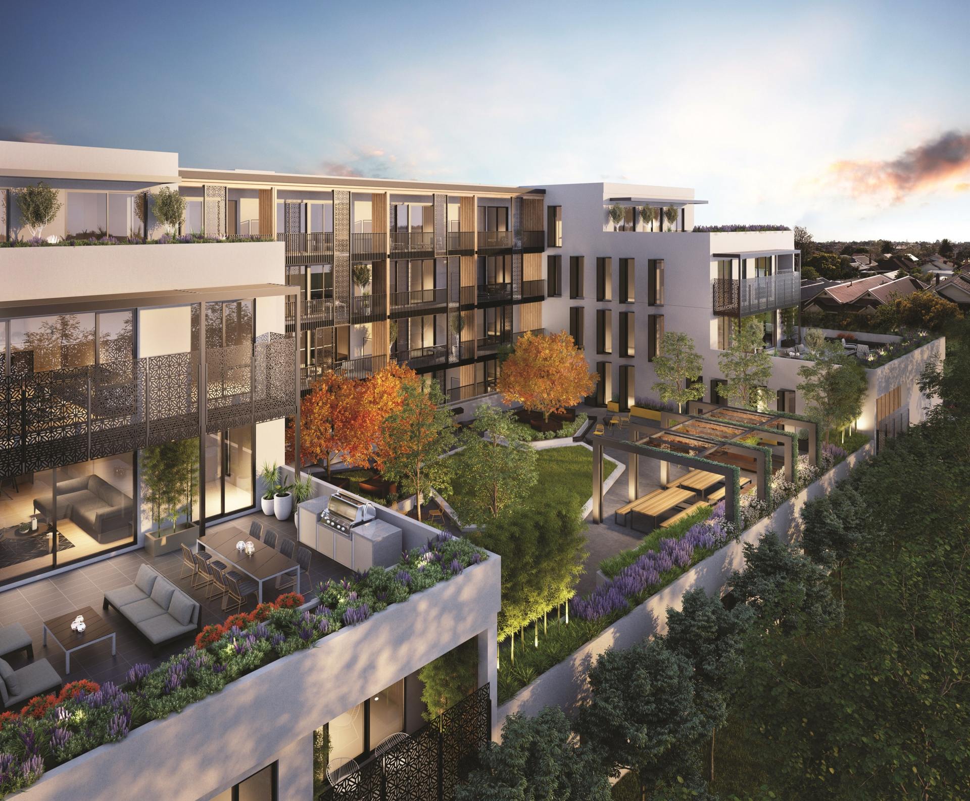 An artist 's impression of a large apartment building