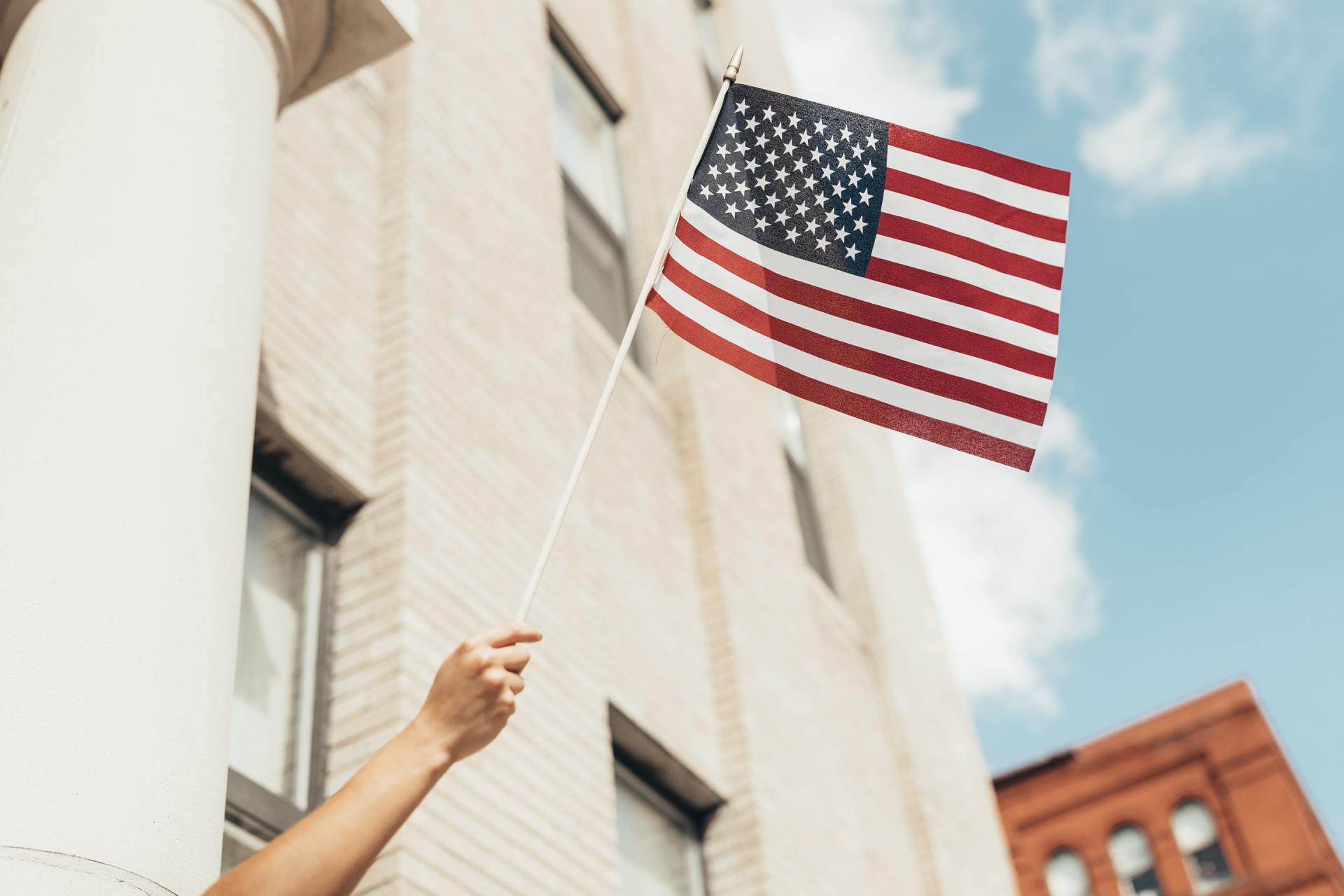 Waving US Flag