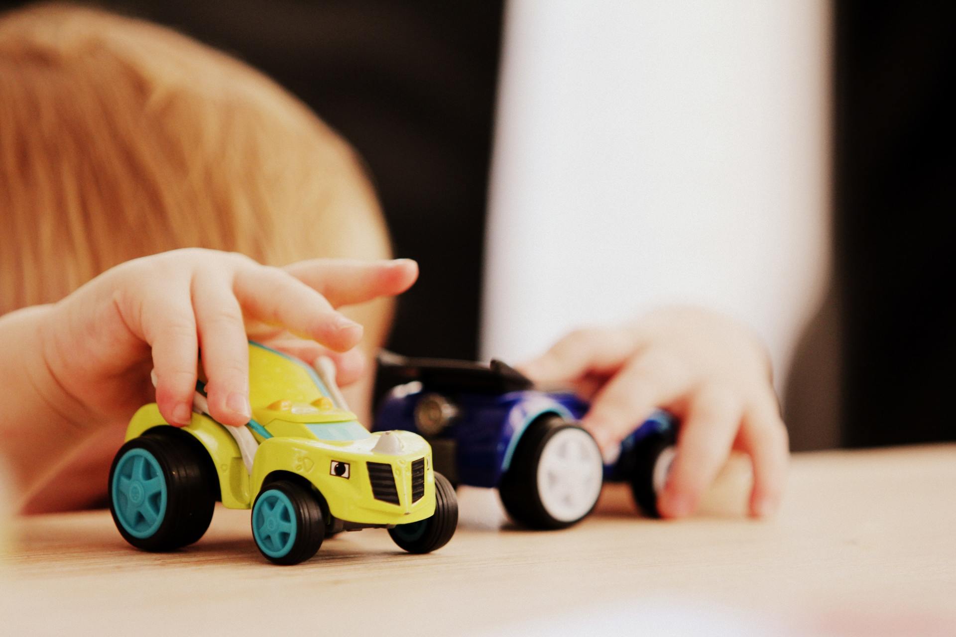 child with car