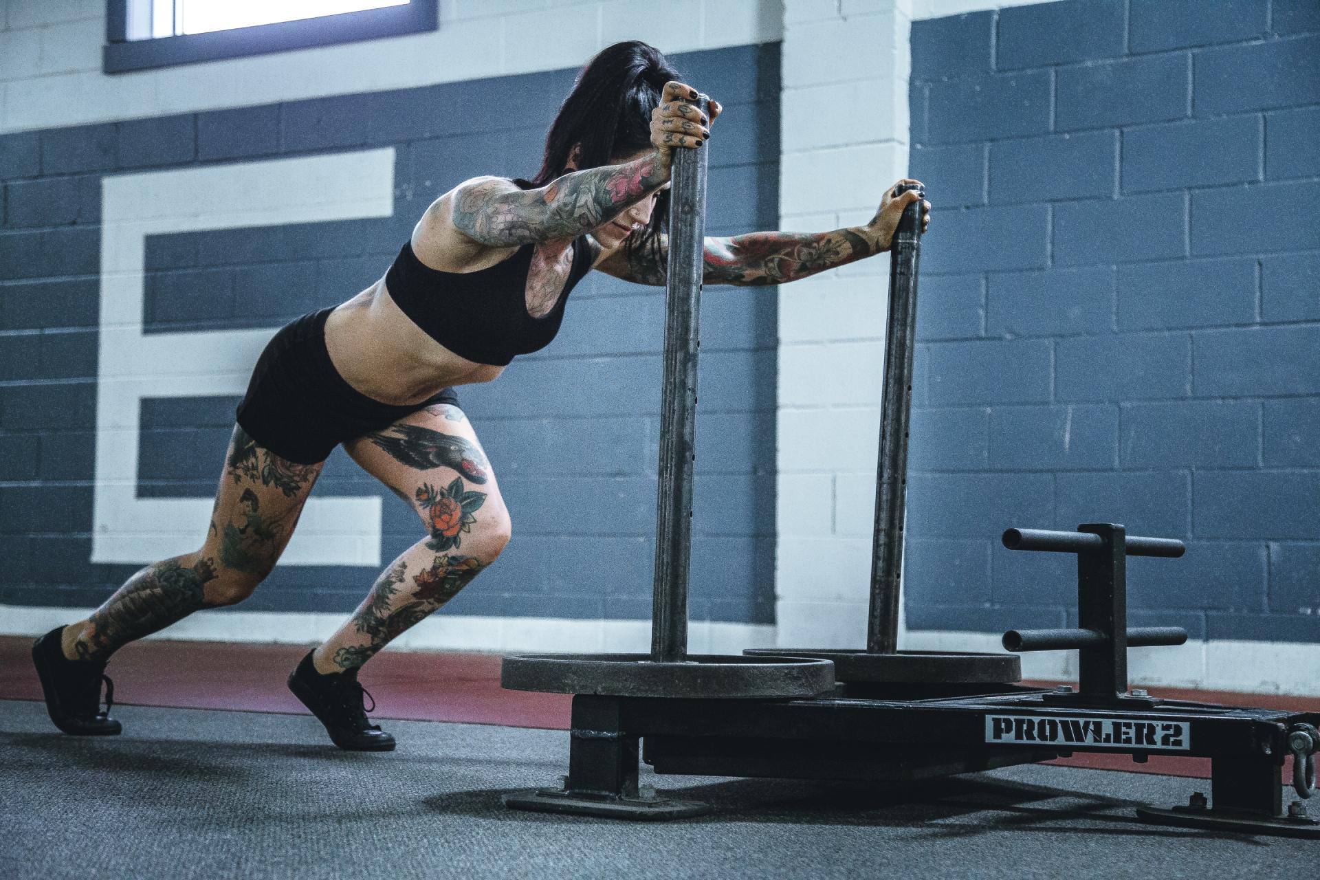 female strength training with Apache Brave