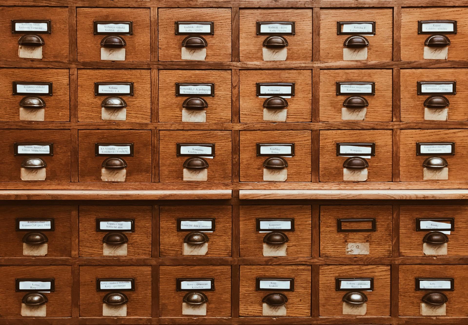 WSI Digital Marketing in Colorado image of card catalog relating to database of customer contacts