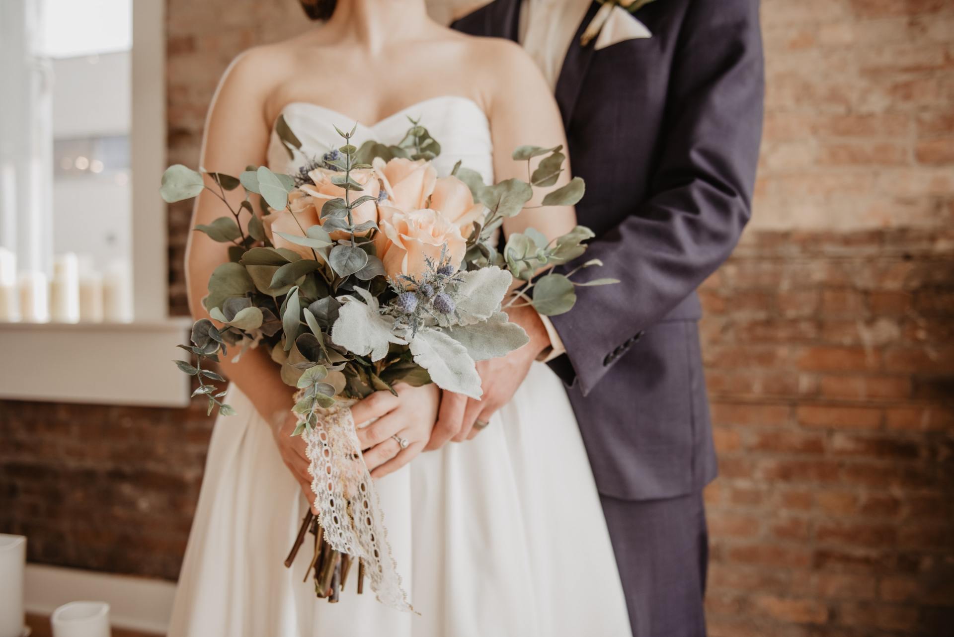 Bouquet held by bride