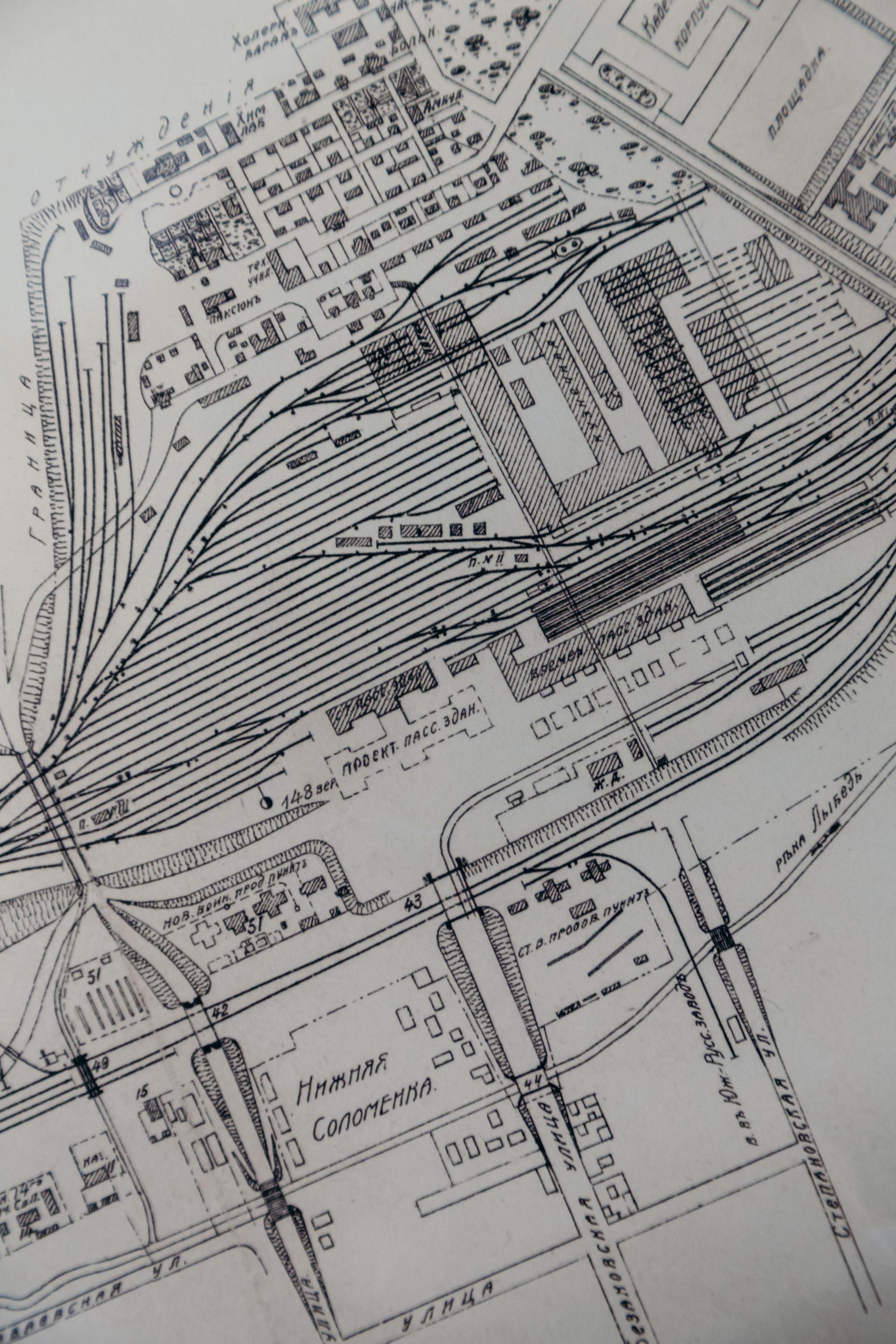 A black and white drawing of a city with the number 30 on it