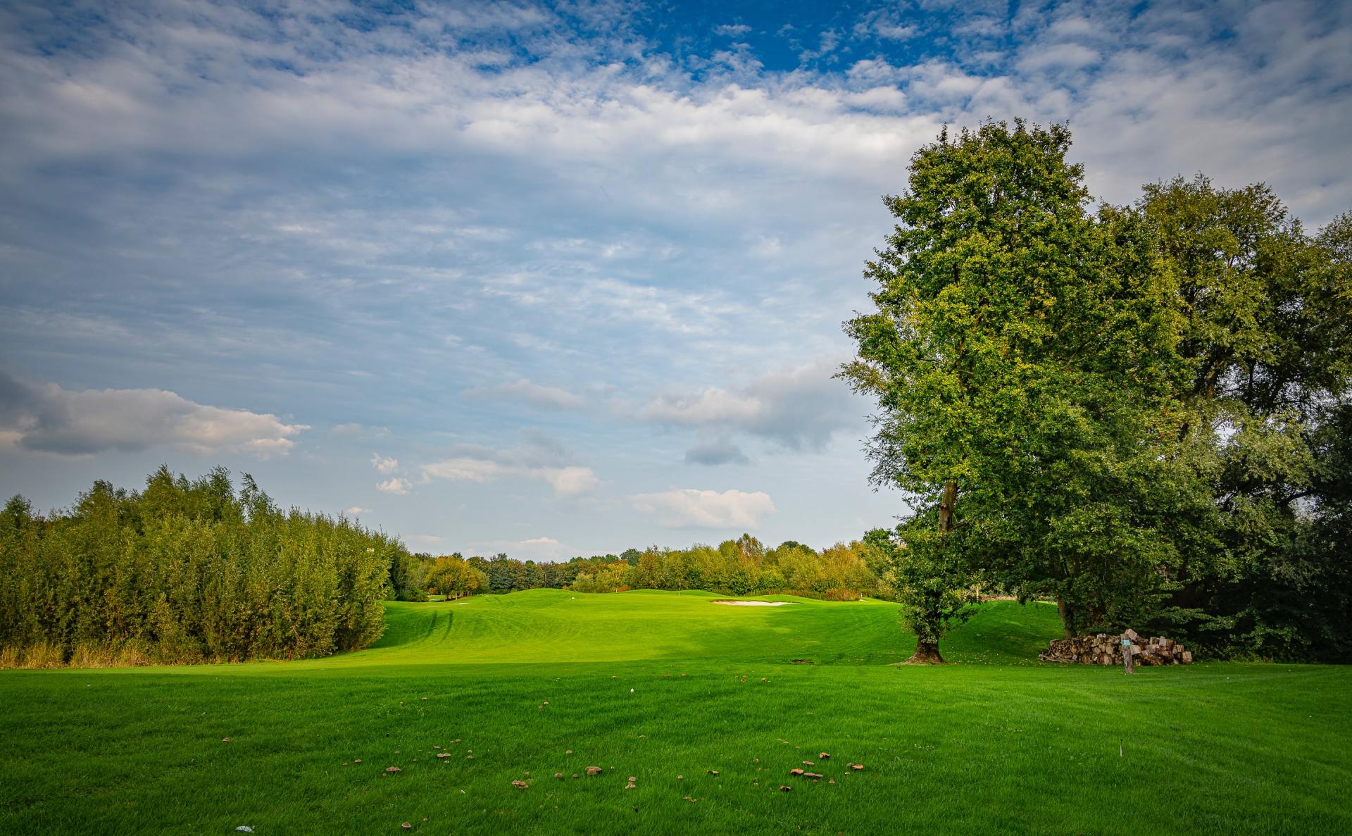 The sweeping fairways of the golf course
