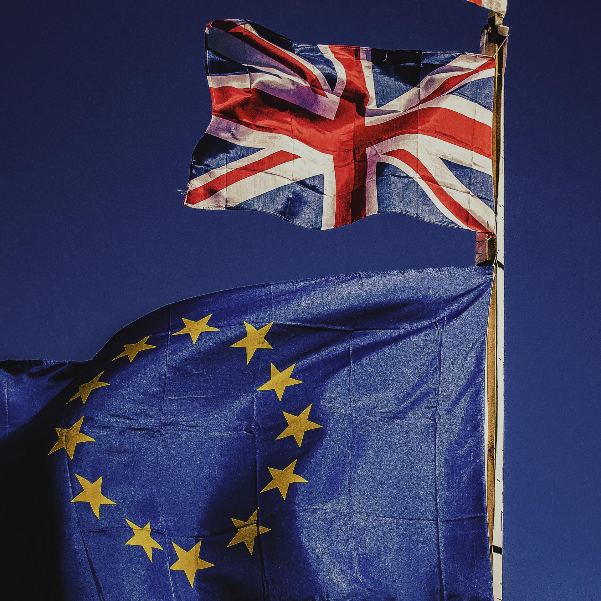 european and british flags