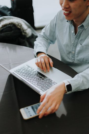 boy learning on computer
