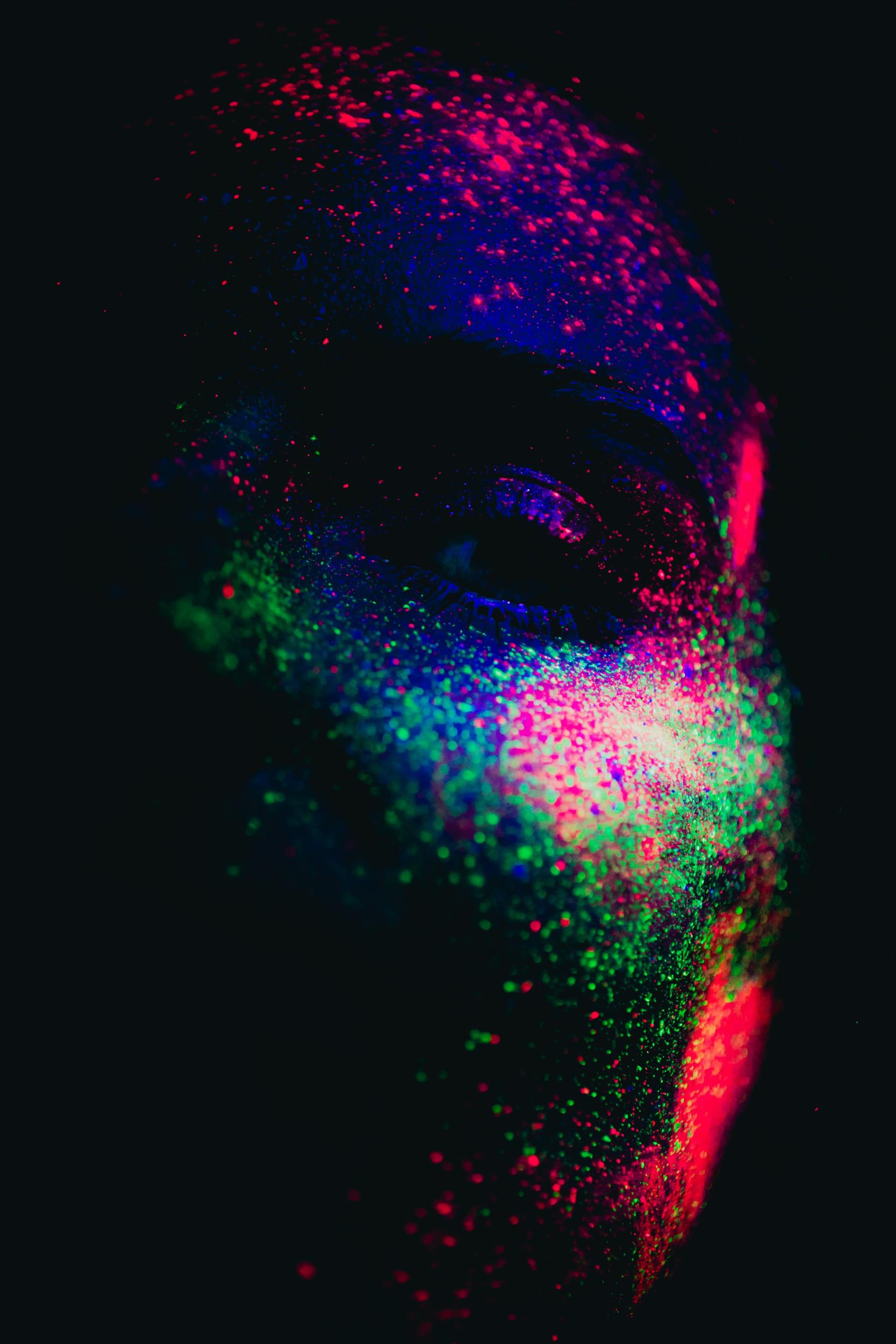 Black Lighting with Face Paint 2