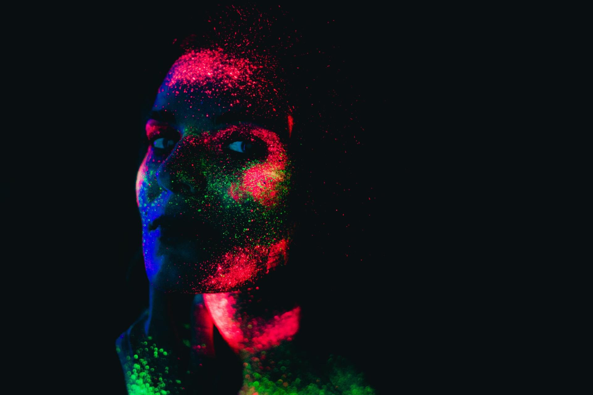 Black Lighting with Face Paint