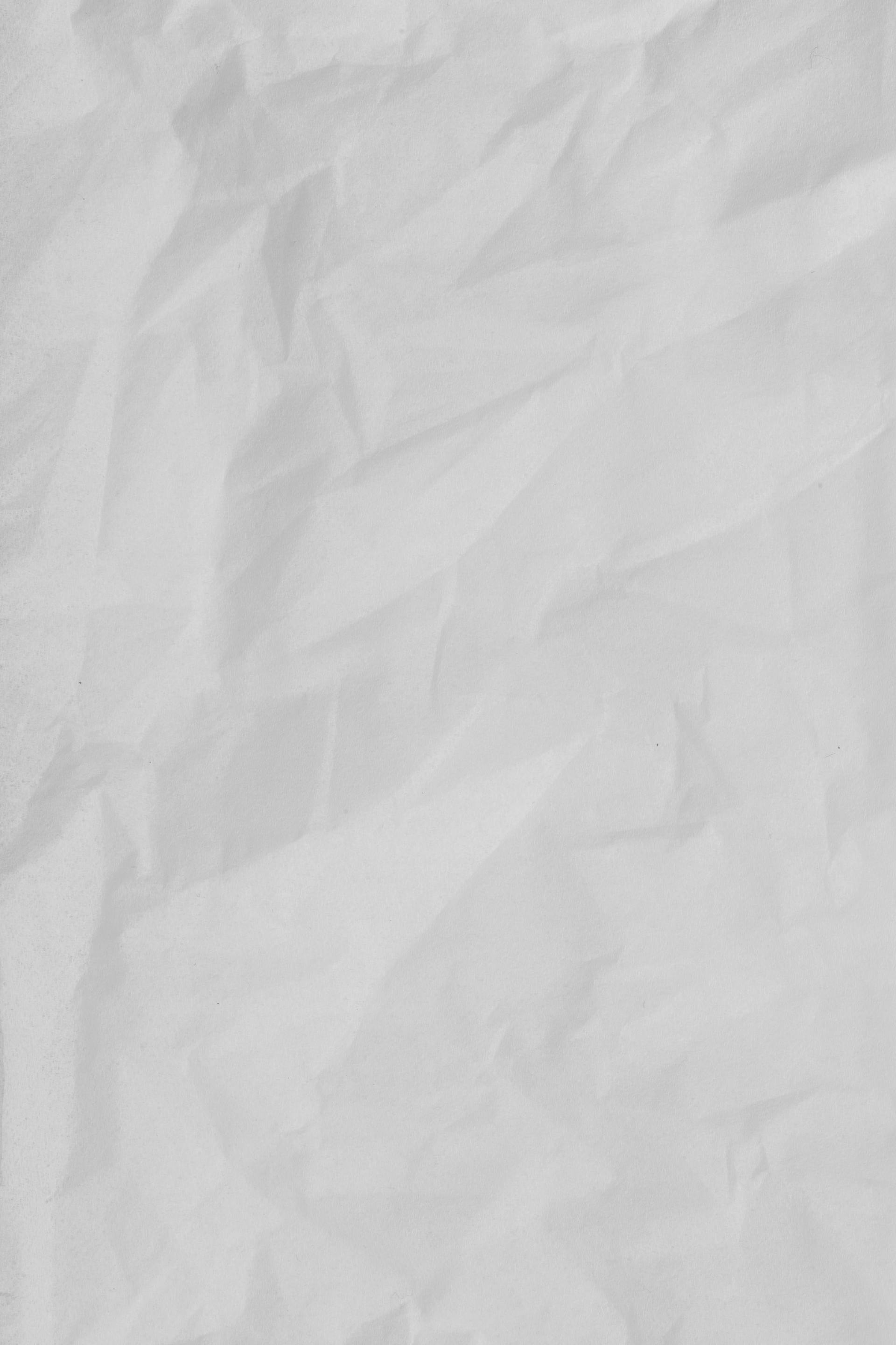 Wrinkled, textured white paper.