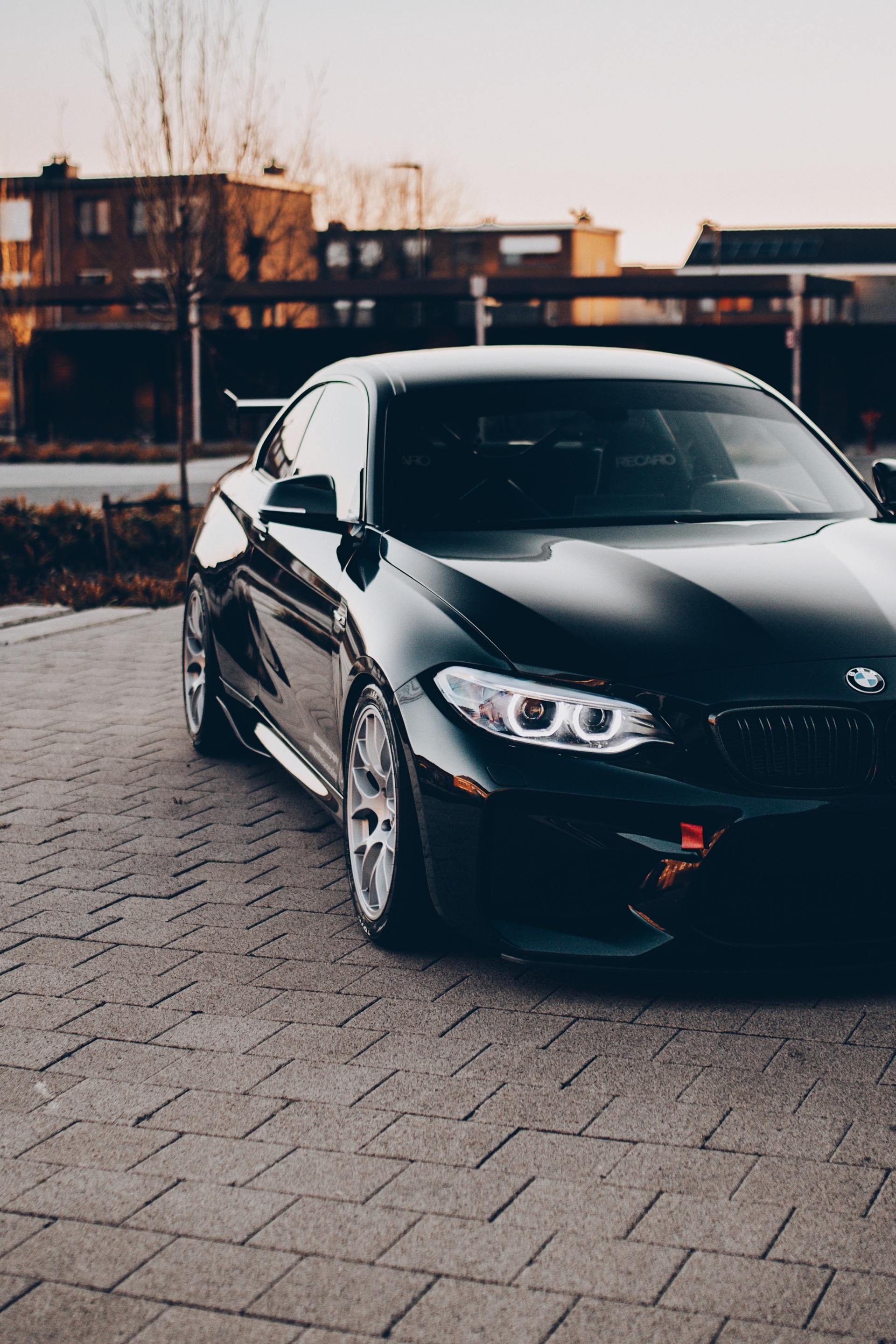 clean car on cobbles