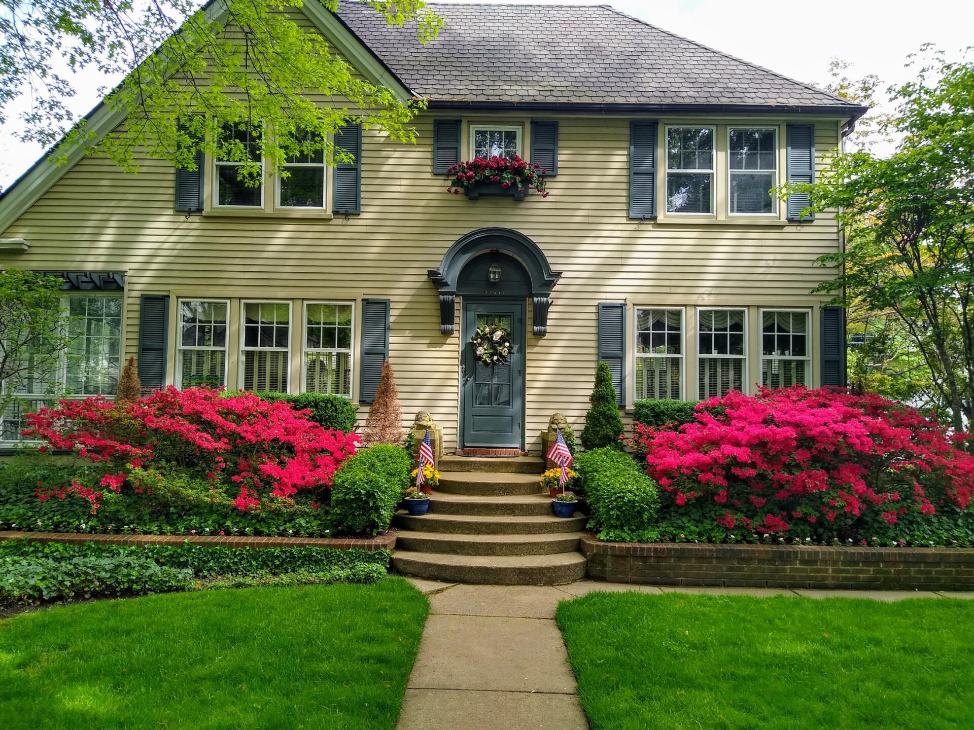 irrigated front yard landscaping by greenville irrigation services  in greenville sc