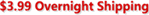 $3.99 overnight shipping banner in red text on a white background