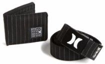 Black weightlifting wrist wraps with white logos, shown from two angles.