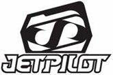 Black-and-white Jetpilot logo with stylized icon and bold text