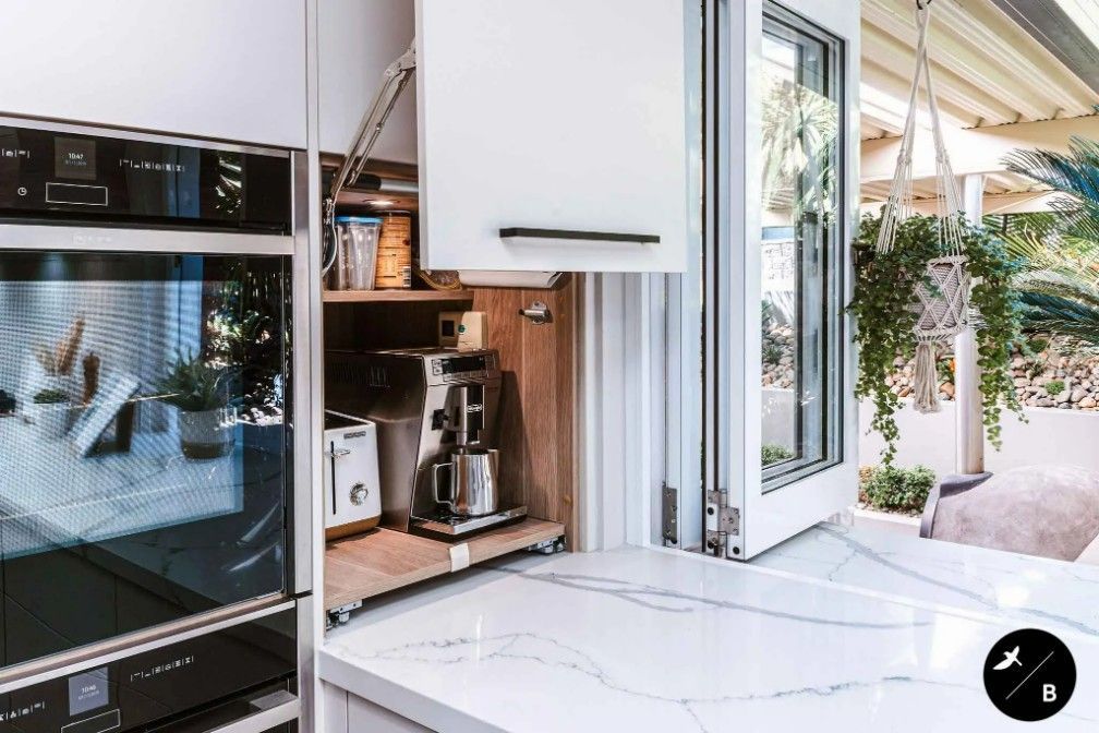 A Kitchen With a Coffee Maker, Microwave, and Oven — High Kraft Kitchens and Joinery in Berkeley, NSW