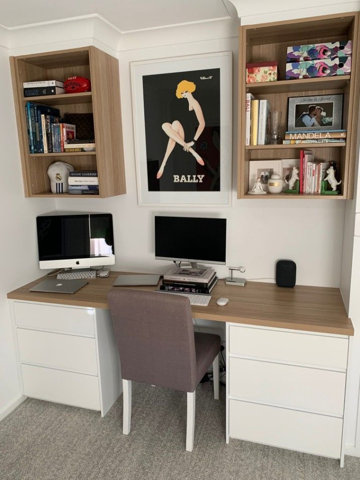 A Desk With a Computer and a Picture on the Wall — High Kraft Kitchens and Joinery in Berkeley, NSW