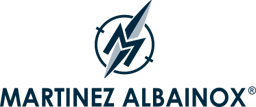 Le logo de martinez albainox a un éclair dans un cercle.