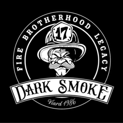 Un logo noir et blanc pour l'héritage de la fraternité du feu et de la fumée noire