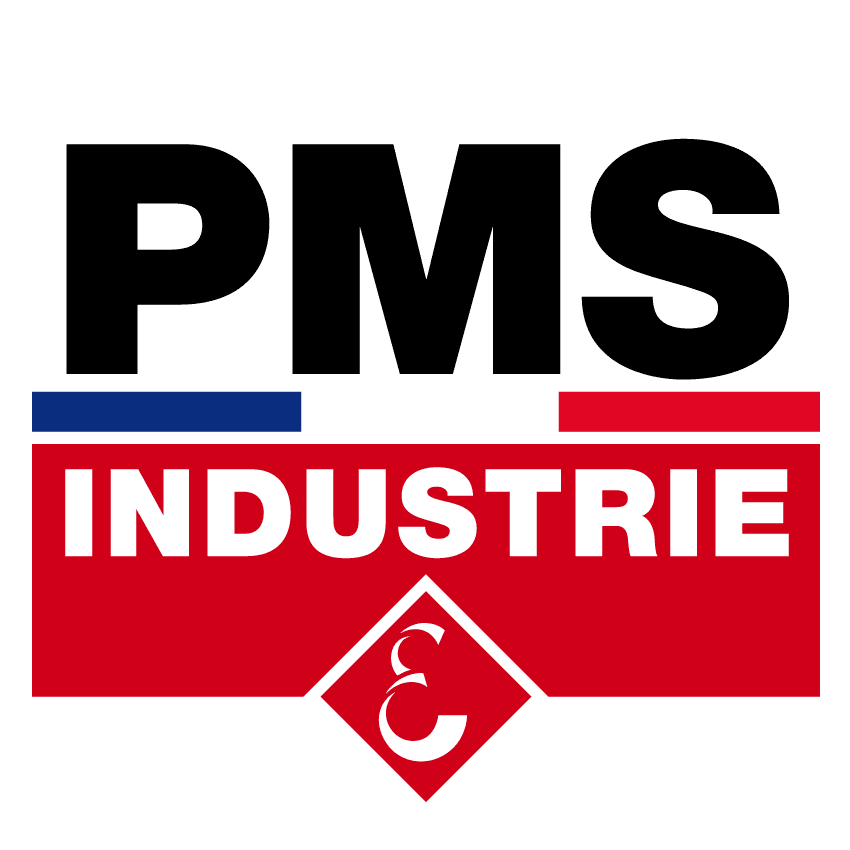 Le logo de pms industrie est un logo rouge et blanc