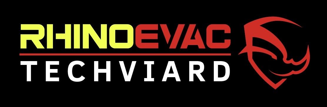 Un logo pour rhinoe vac techvaird avec un rhinocéros dessus