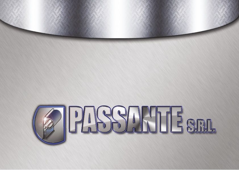 Logo PASSANTE SRL su sfondo in metallo argentato spazzolato