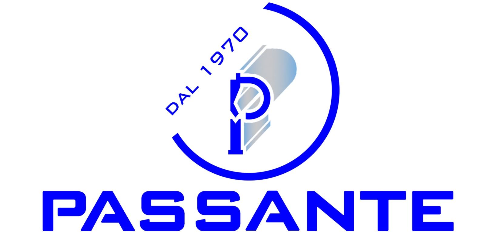 Logo blu con la scritta 