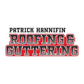 The logo for patrick hannifin roofing and guttering