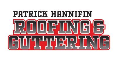 The logo for patrick hannifin roofing and guttering