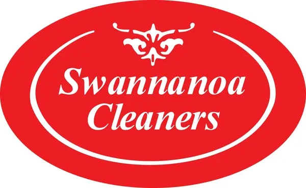 A red oval logo with the white text 