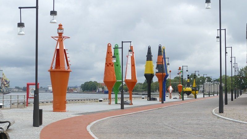 Uferpromenade in Ventspils, Lettland