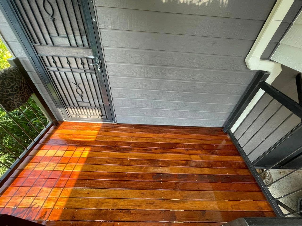 Wooden Patio Ceiling With Beams. the Scene Includes a House — Northco Constructions In Palmerston, NT