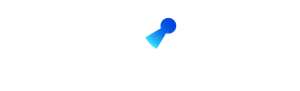 A blue directional marker, consisting of a circle connected to a blue cone.