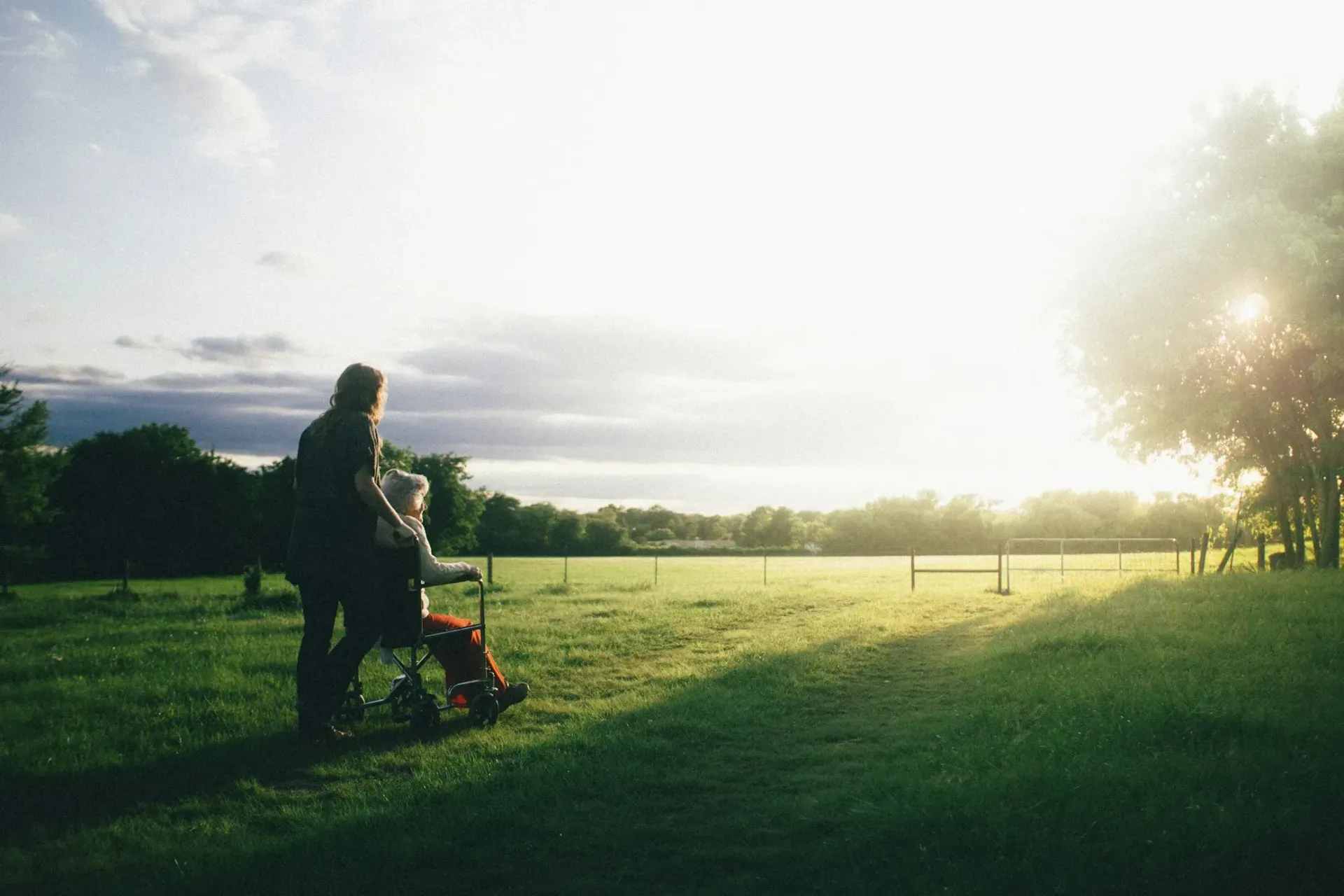 Couple looking at the sunrise
