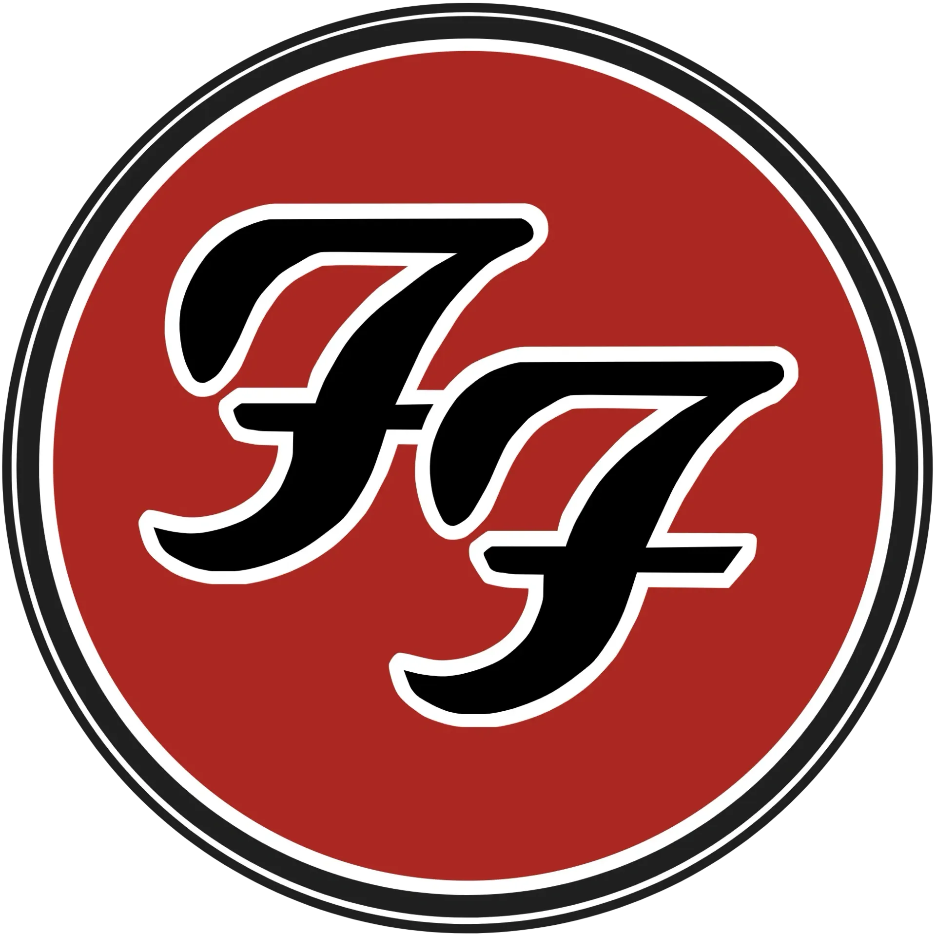 Foo Fighters band logo: two stylized black 