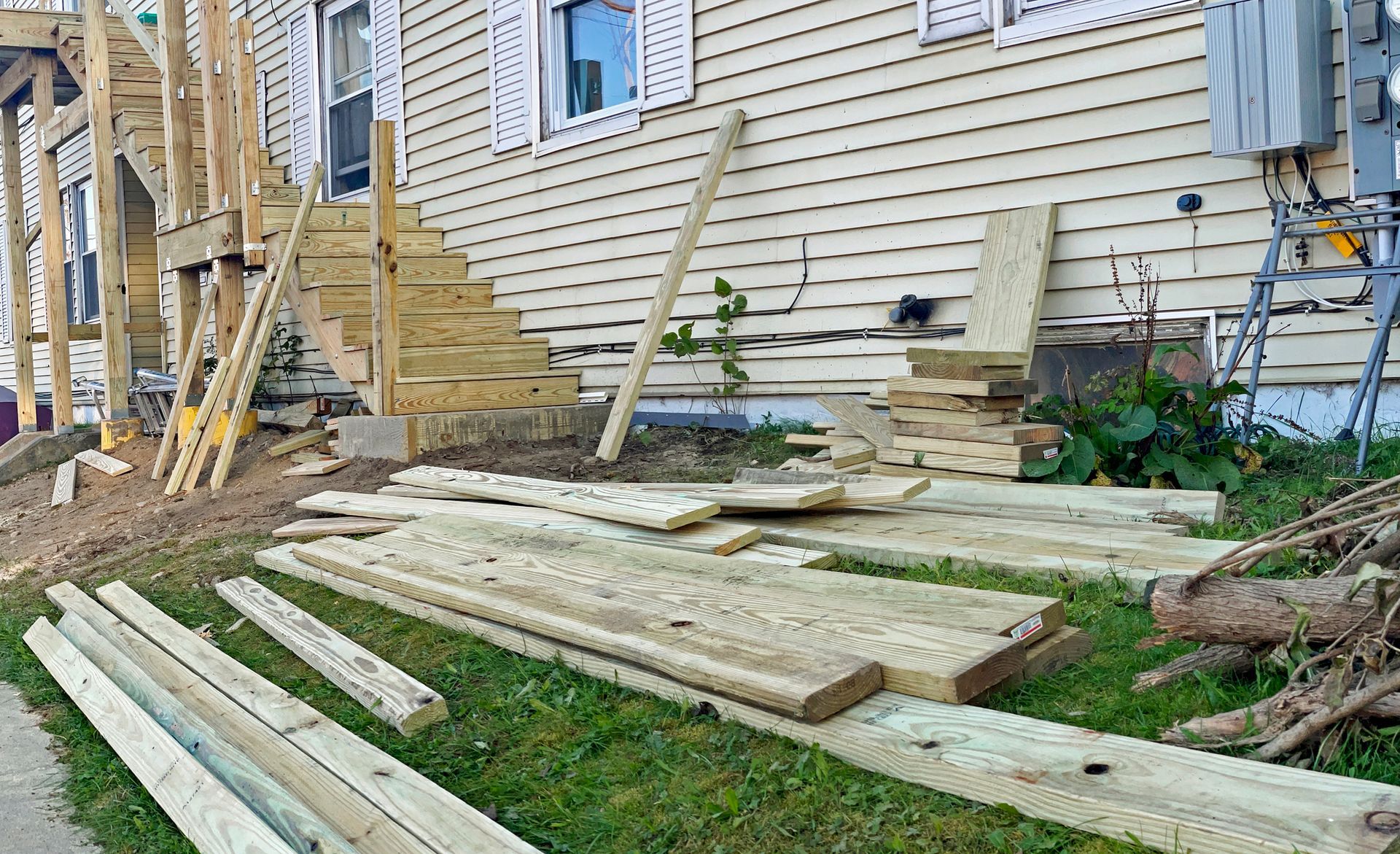 Home Siding Repair In Progress - Papillion, NE - Siefken Contracting