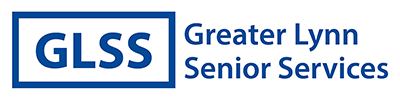 Logo for Greater Lynn Senior Services: GLSS in a blue box, text